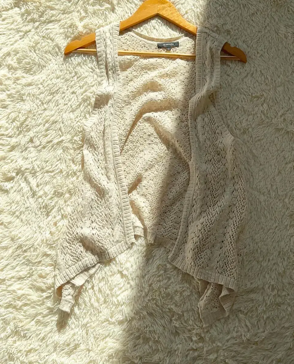 일본 수입 빈티지 net knit vest cardigan